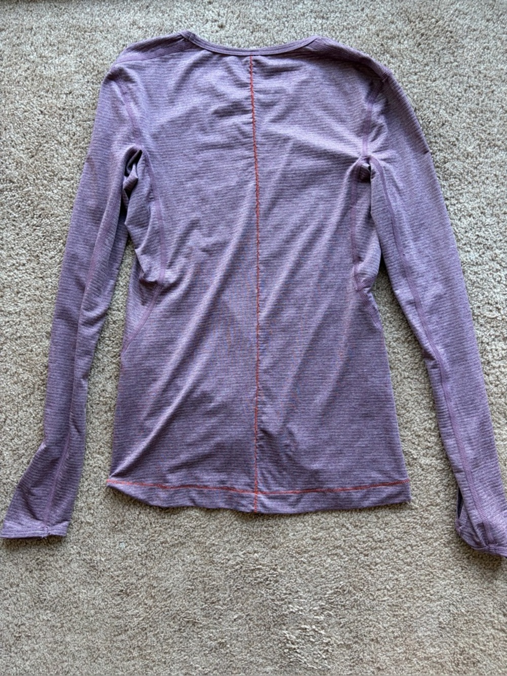 Janji Lightweight Long Sleeve Running Tee Purple Red Brown Heather XS - Picture 3 of 7